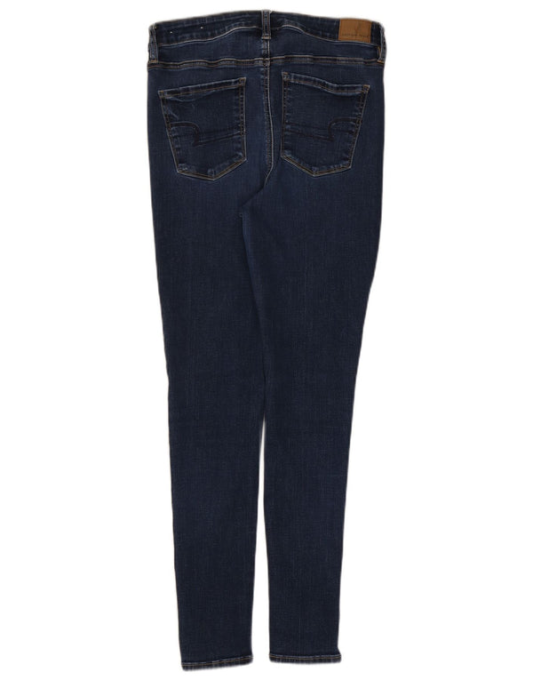 American Eagle Damen Skinny Jeans UK 14 Large W30 L28 Marineblaue Baumwolle