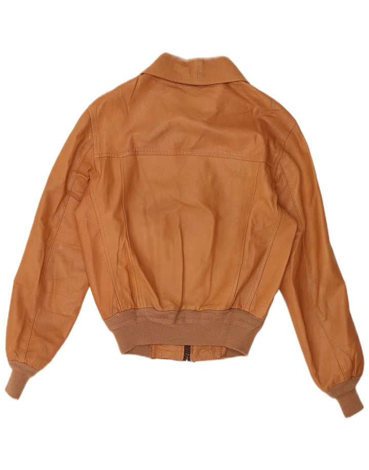 Vintage Damen Lederjacke IT 50 XL Beige