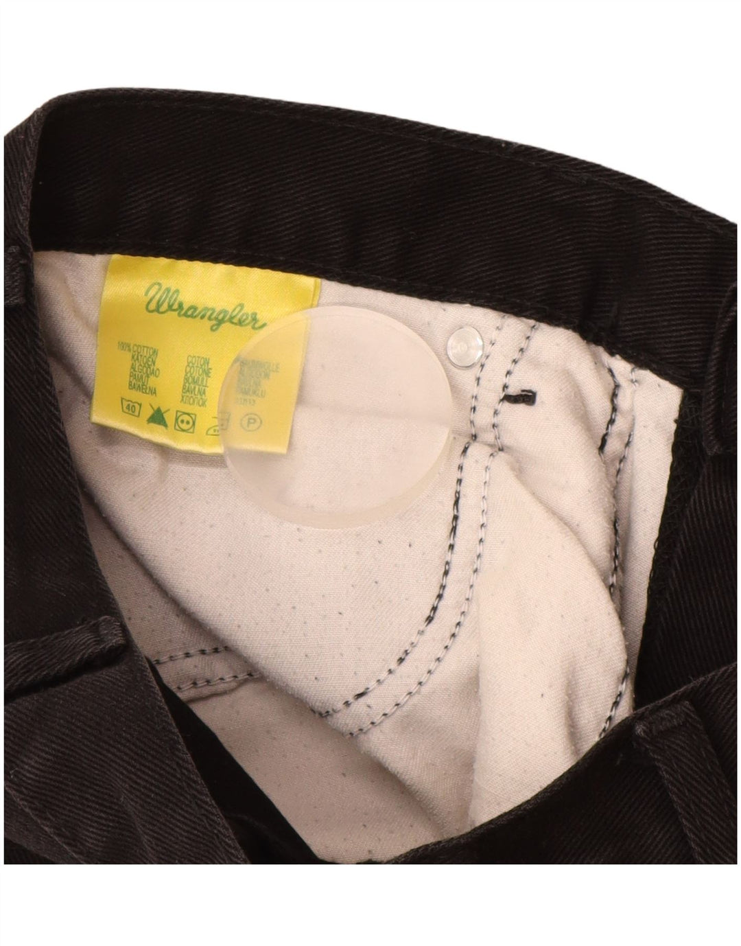 WRANGLER Herren Texas Straight Jeans W34 L32 Schwarze Baumwolle