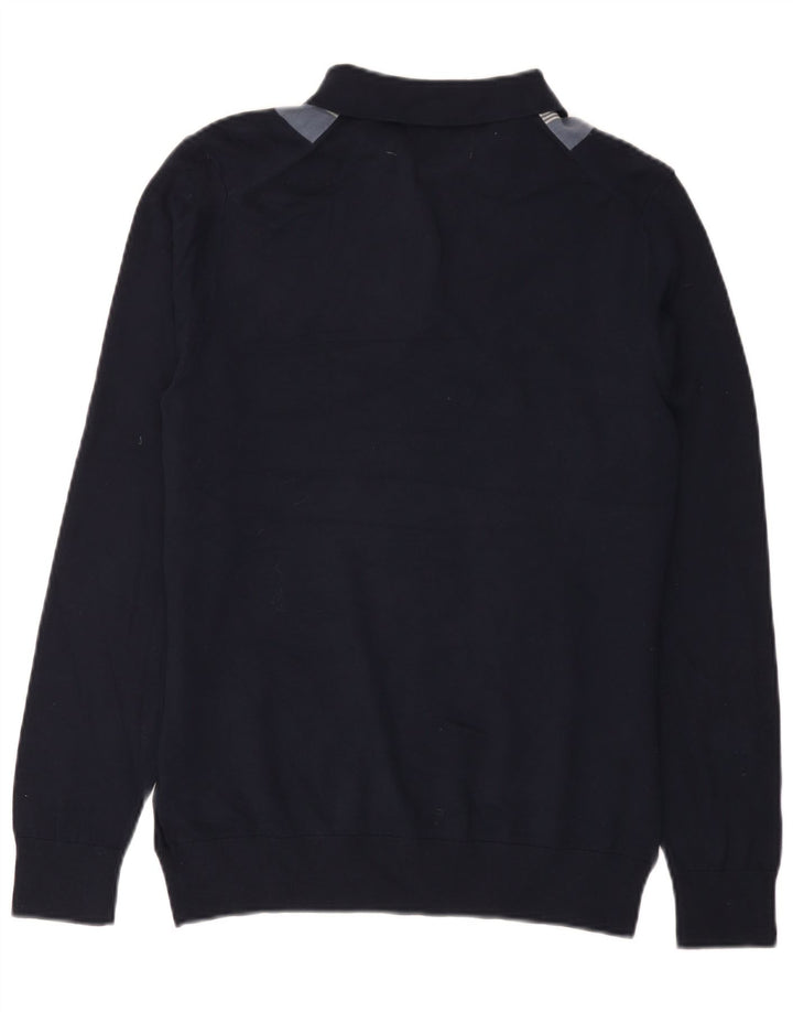 Marks & Spencer Herren-Pullover mit Rollkragen, Größe S, Marineblau, Farbblock