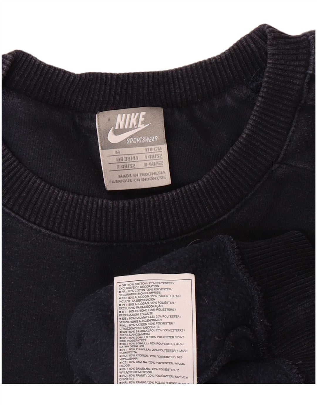 NIKE Herren-Sweatshirt mit Grafik, UK 39/41, mittelmarineblaue Baumwolle