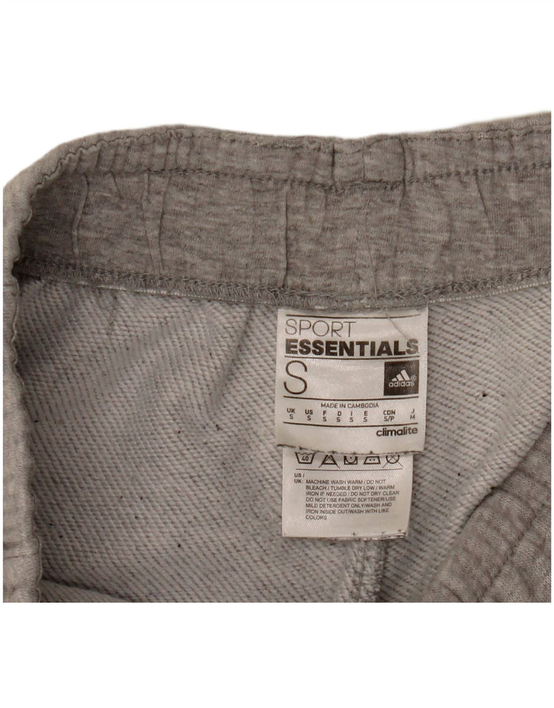 Adidas Herren Climalite Sport Shorts Größe S aus grauer Baumwolle