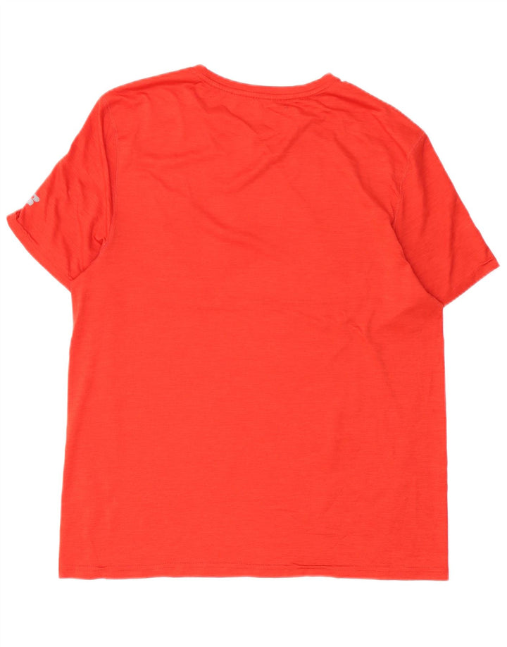 RUSSELL ATHLETIC Herren T-Shirt Top UK 38/40 Mittelrotes Polyester