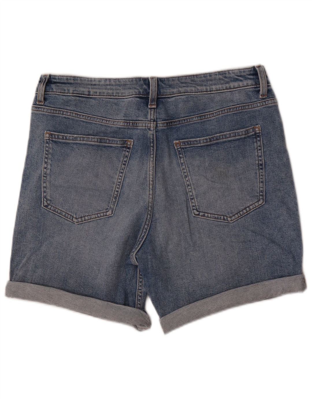 Marks & Spencer Damen Boyfriend-Jeansshorts UK 12 Medium W30 Blau