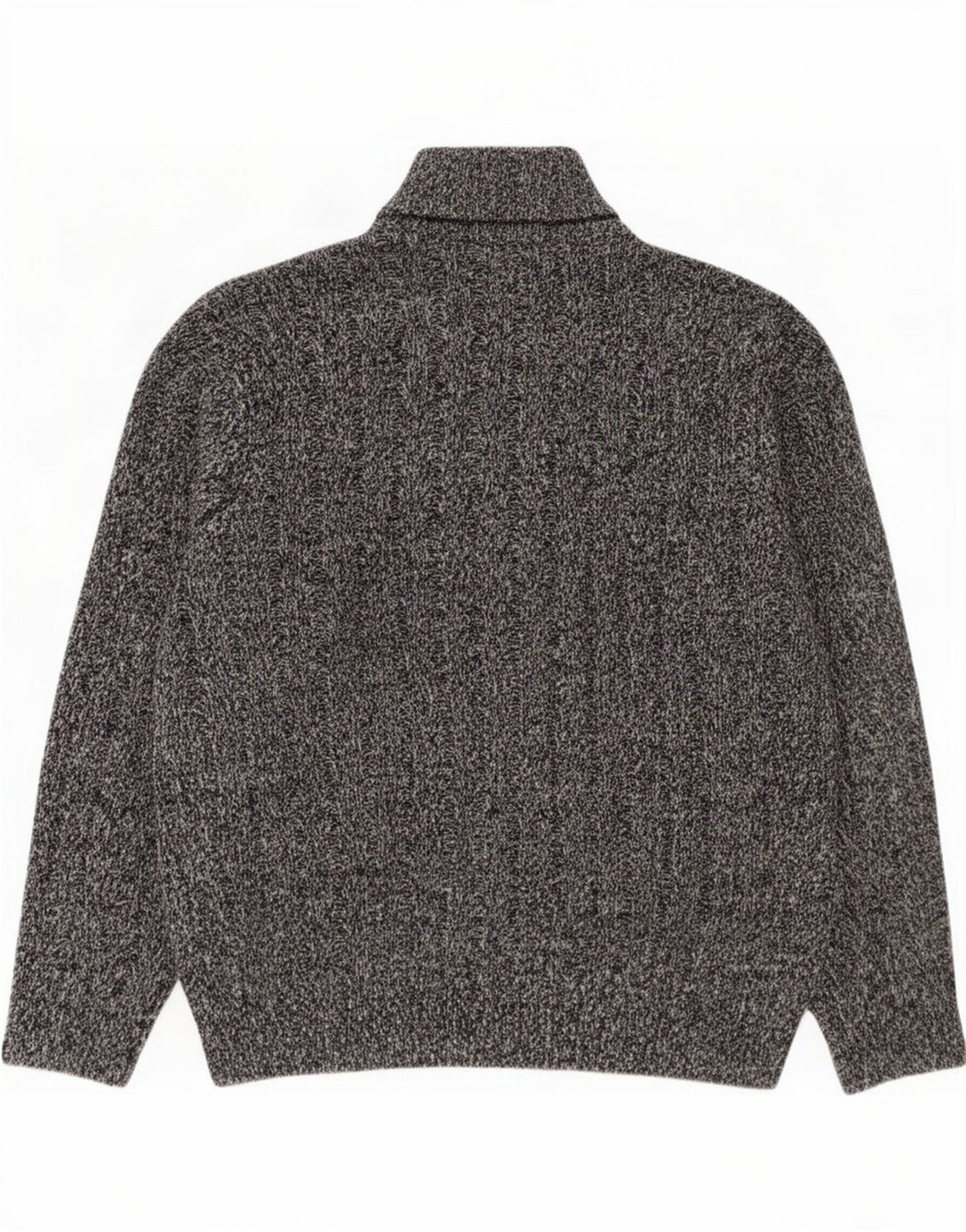 Marks & Spencer Herren-Pullover mit Reißverschluss am Hals, 2XL, blau geflecktes Acryl