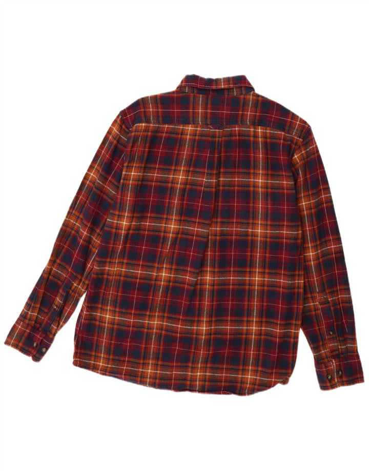 EDDIE BAUER Herren-Flanellhemd, mittelgroß, mehrfarbig, kariert, Baumwolle