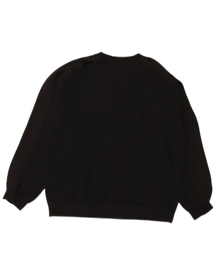 Marks & Spencer Damen-Sweatshirt-Pullover UK 12 Mittelschwarze Baumwolle