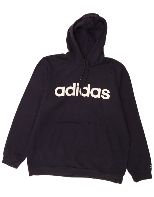 Adidas Herren Graphic Hoodie Pullover XL Marineblau Baumwolle