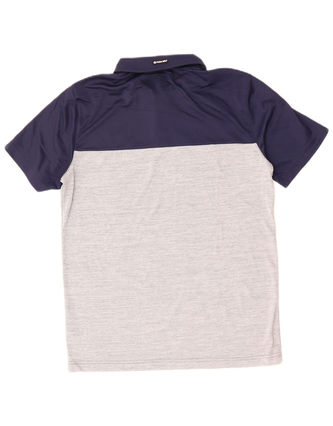 PUMA Herren-Poloshirt, groß, marineblau, Farbblock-Polyester