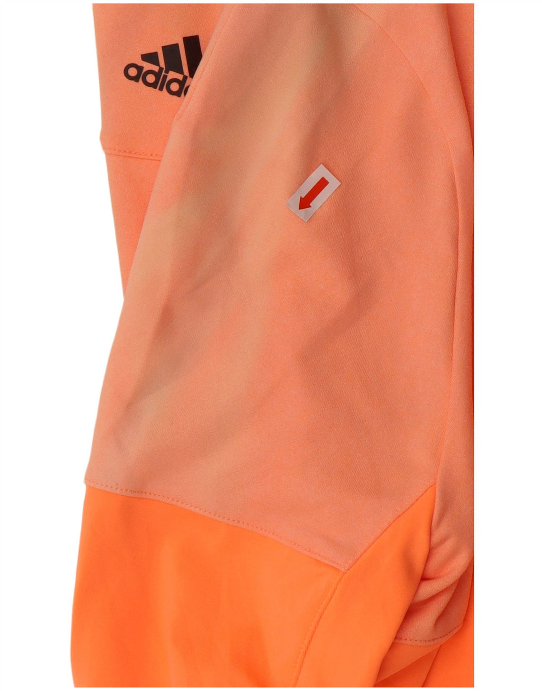 ADIDAS Womens Climalite Tracksuit Top Jacket UK 10 Small Orange Nylon