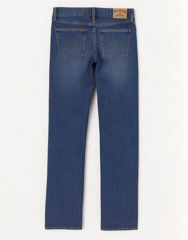 Replay Damen Straight Jeans W27 L32 Blaue Baumwolle