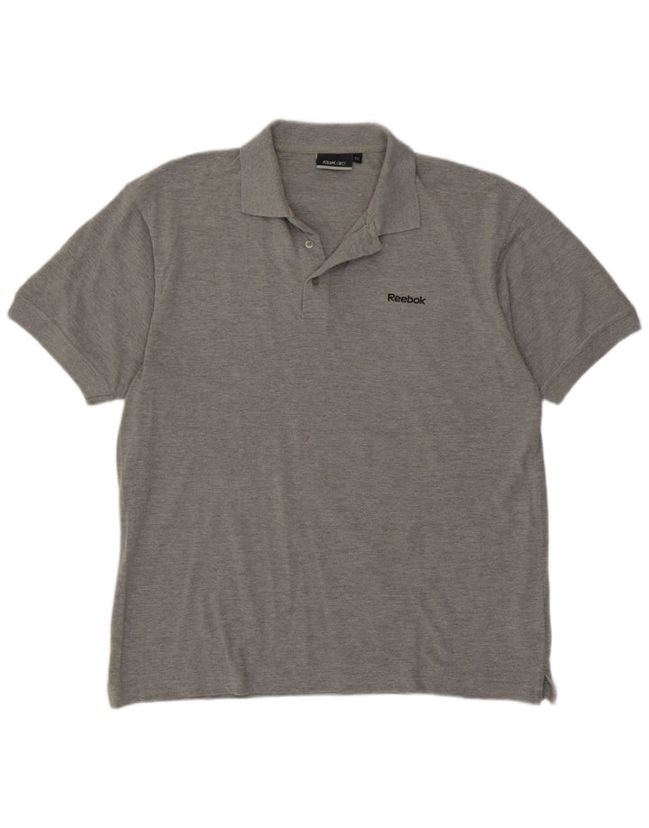 Reebok Herren Poloshirt 2XL Grau Baumwolle