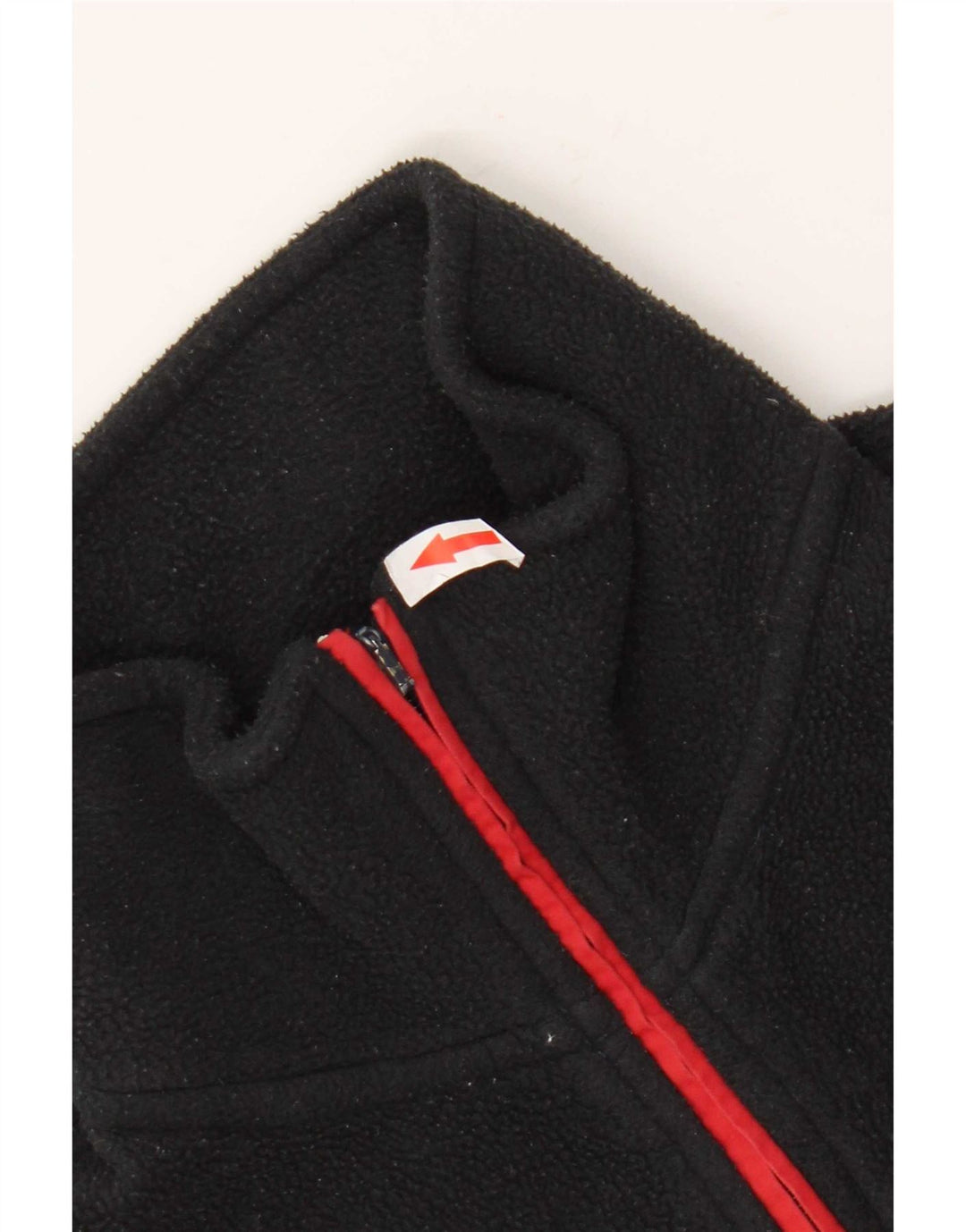 K-Way Herren-Fleecepullover mit Reißverschluss am Hals, mittelschwarz gestreift