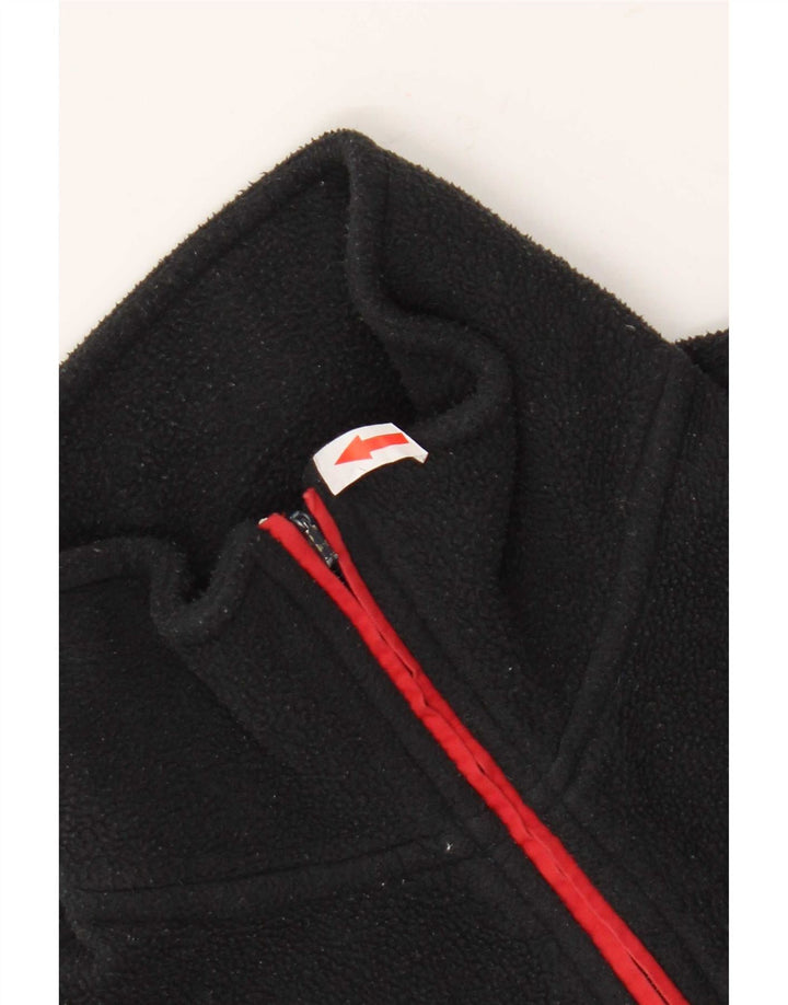 K-Way Herren-Fleecepullover mit Reißverschluss am Hals, mittelschwarz gestreift
