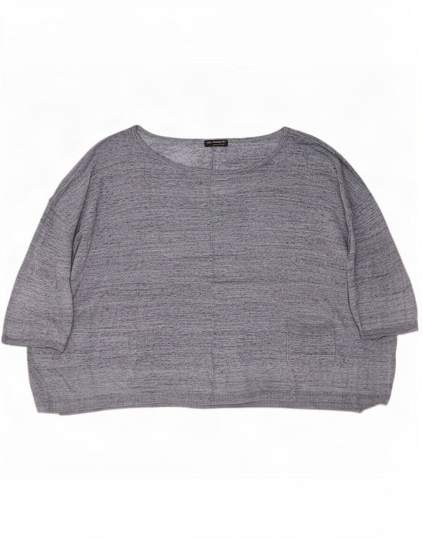 Marks & Spencer Damen-Blusenoberteil mit 3/4-Ärmeln, UK 20/22, 2XL, Blau meliert