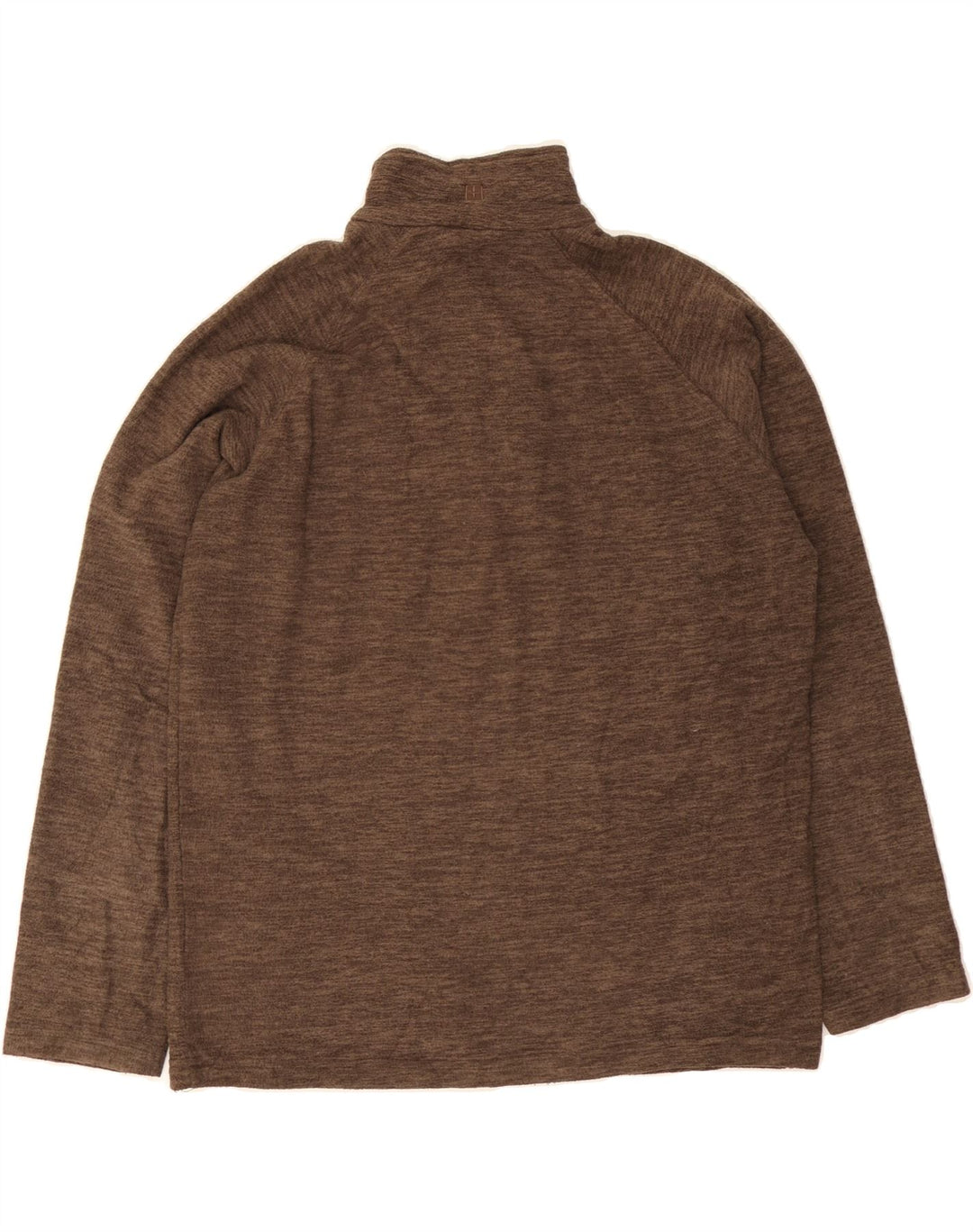 MOUNTAIN WAREHOUSE Mens Zip Neck Fleece Jumper Medium Brown Polyester Vintage Mountain Warehouse and Second-Hand Mountain Warehouse from Messina Hembry 