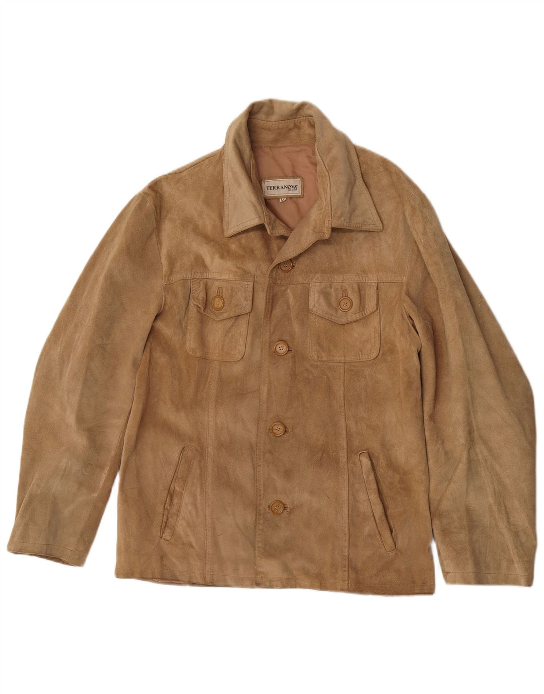 Terranova Herren Wildlederjacke UK 38 Medium Beige