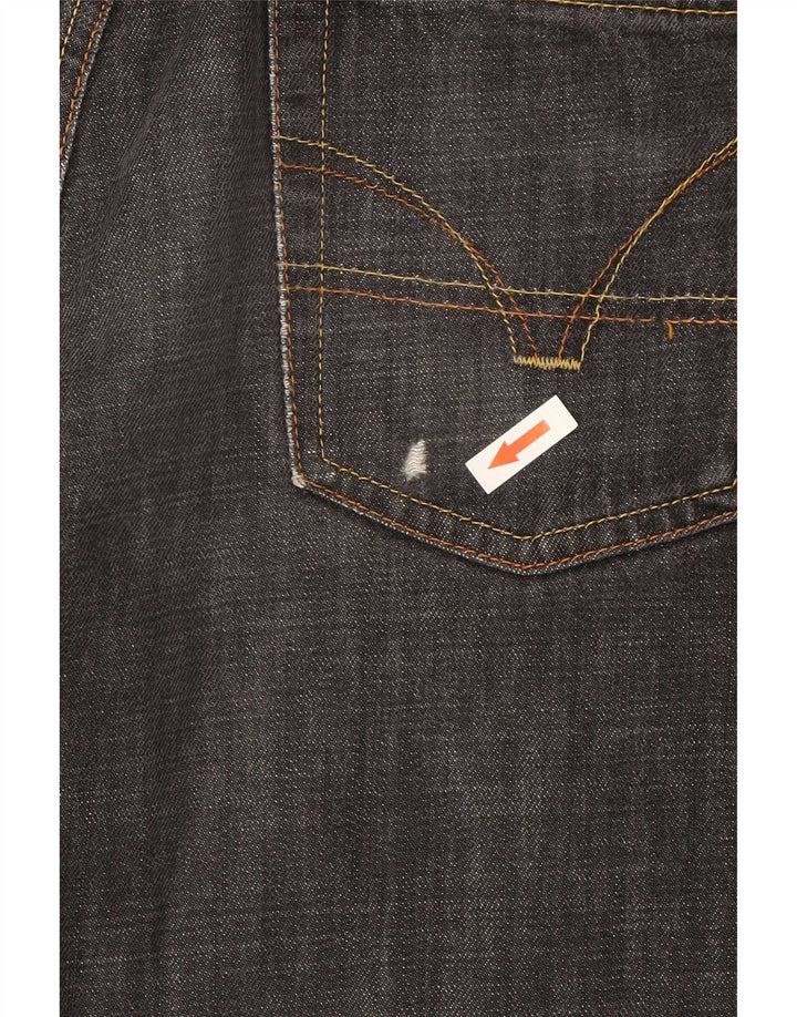 Casucci Herren Straight Jeans IT 46 Small W32 L31 Schwarze Baumwolle