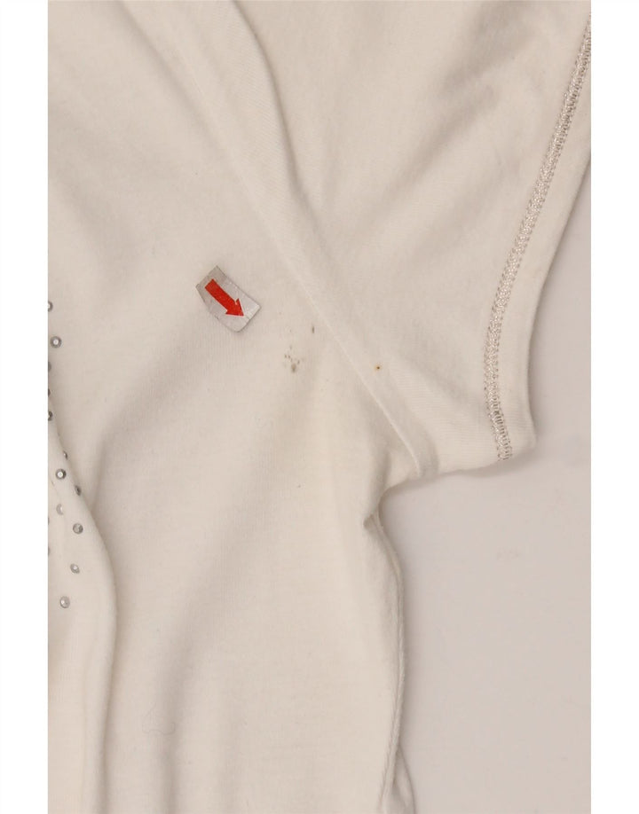 GAS Damen-Poloshirt mit Grafik, UK 18, XL, weiße Baumwolle