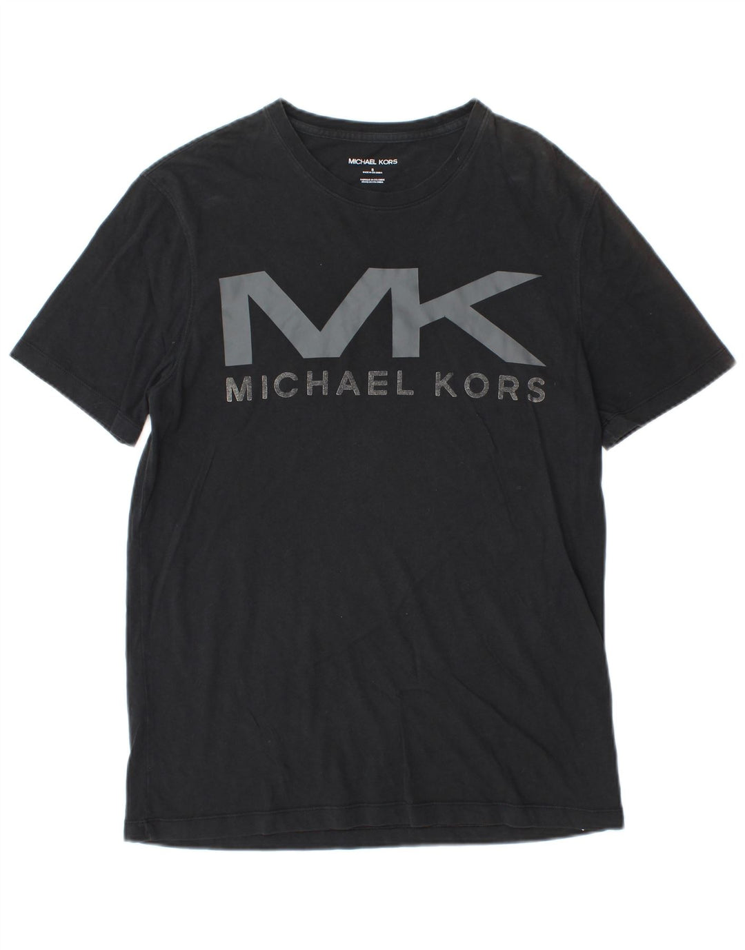 MICHAEL KORS Herren-T-Shirt mit Grafik, Größe S, schwarze Baumwolle