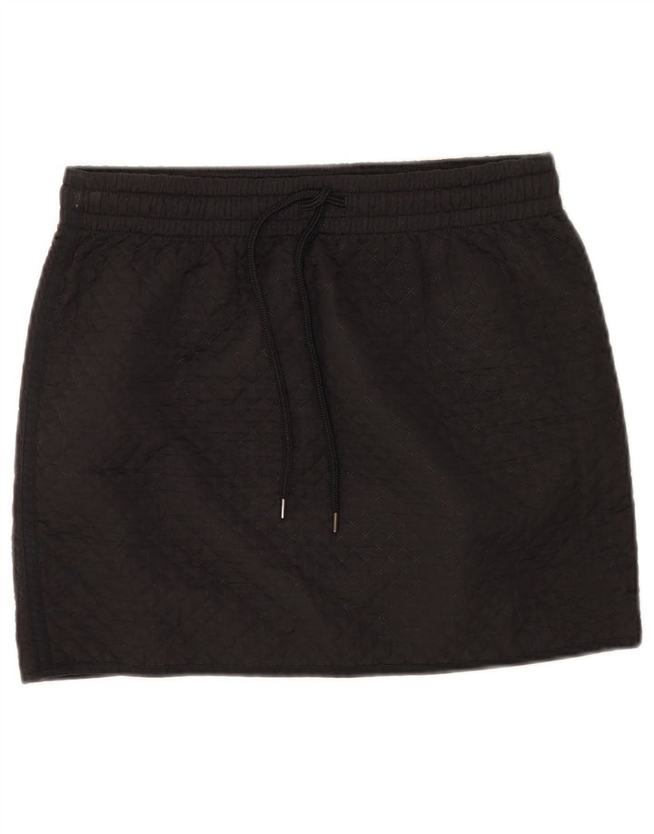 Benetton Damen Minirock W32 Large Schwarz Polyester