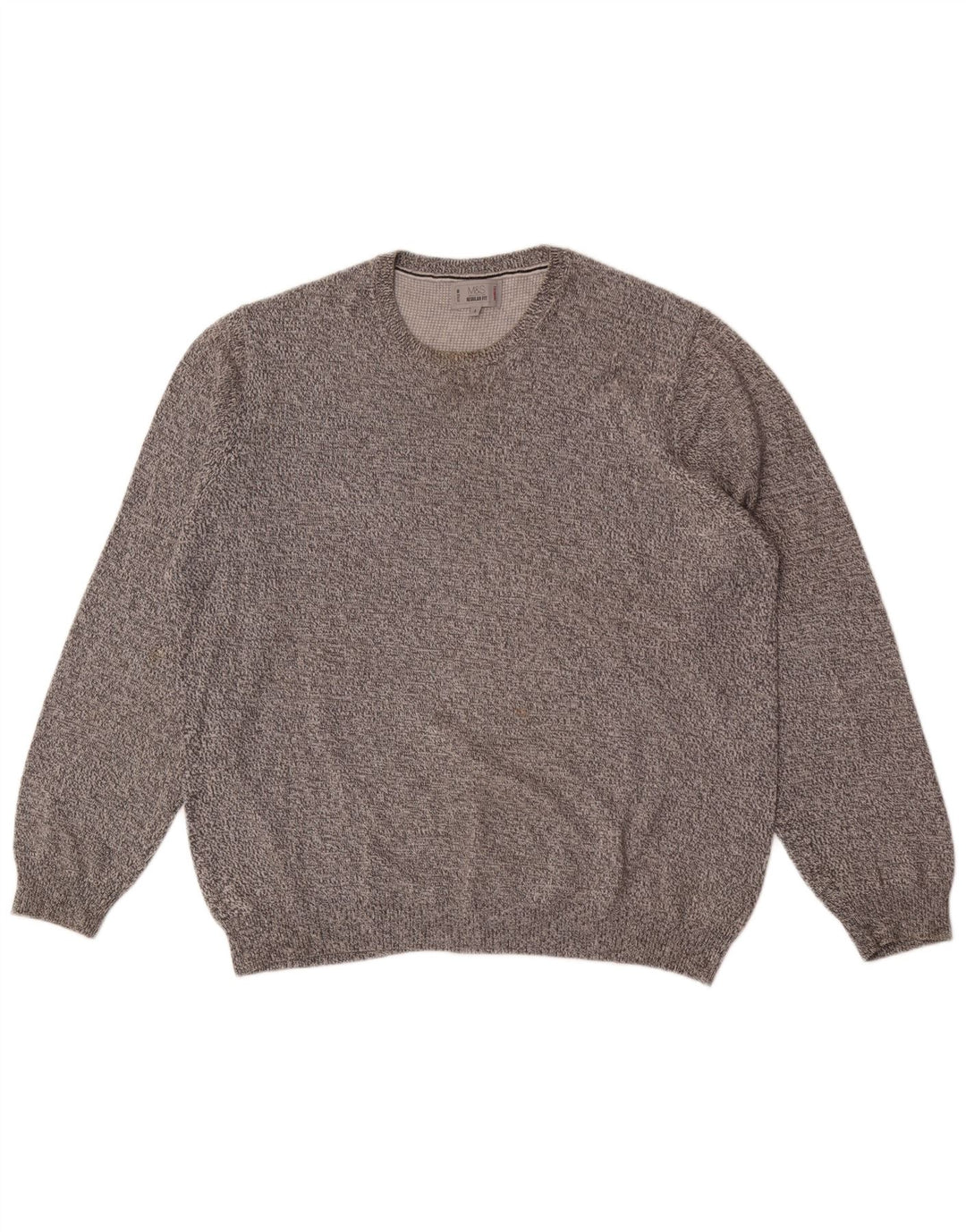 Marks & Spencer Herren-Pullover mit Rundhalsausschnitt, groß, grau meliert