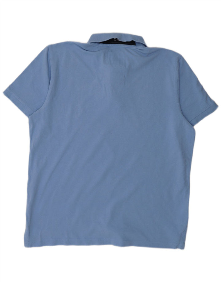 Crew Clothing Herren-Poloshirt, groß, blaue Baumwolle