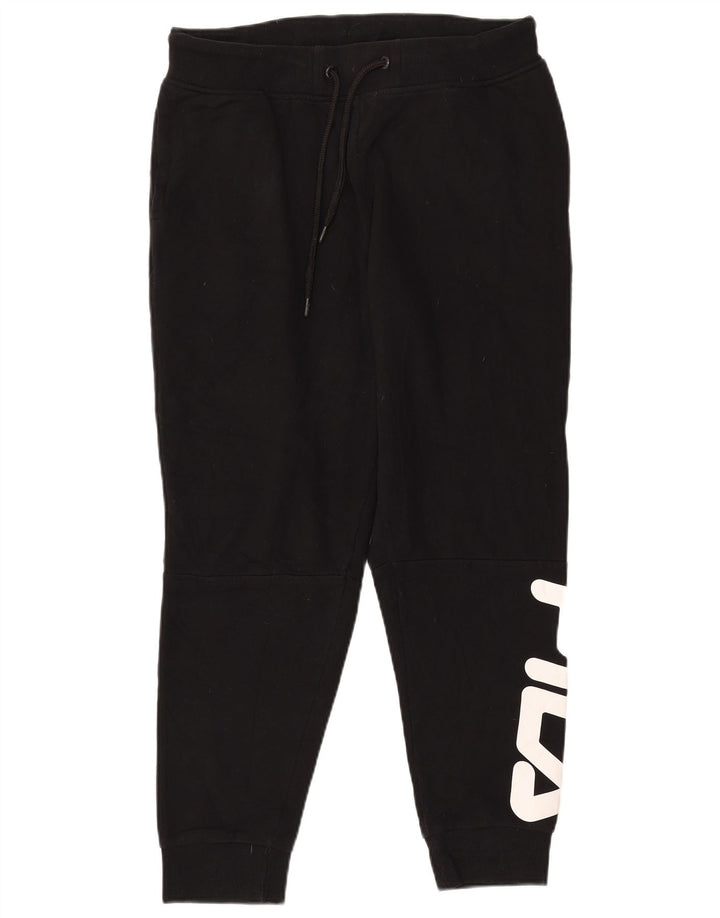 Fila Herren-Trainingshose mit Grafik, mittelschwarz, Baumwolle