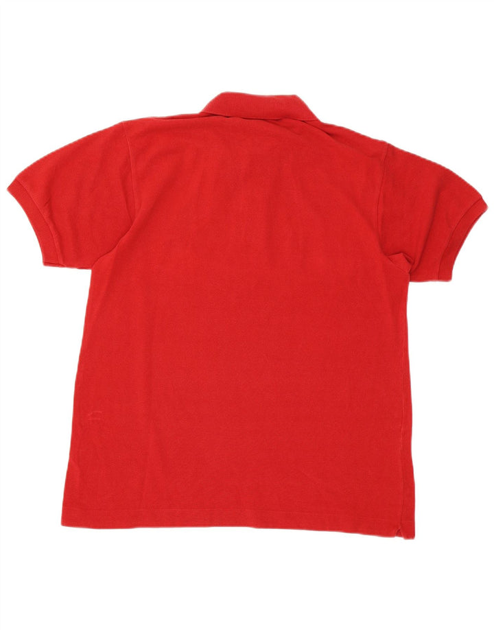 Lacoste Herren-Poloshirt, Größe 4, mittelrote Baumwolle