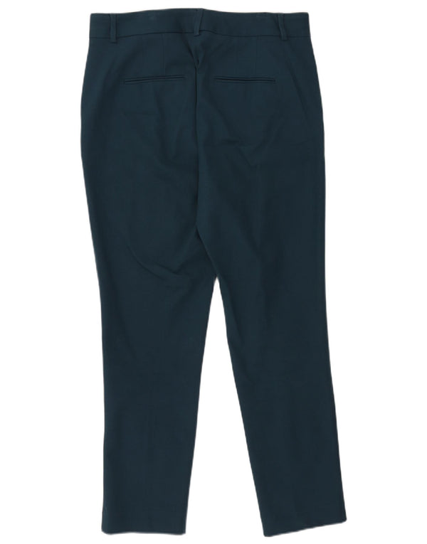 Marks & Spencer Damen Anzughose mit hoher Taille, UK 14, Größe L W34 L27, Blau