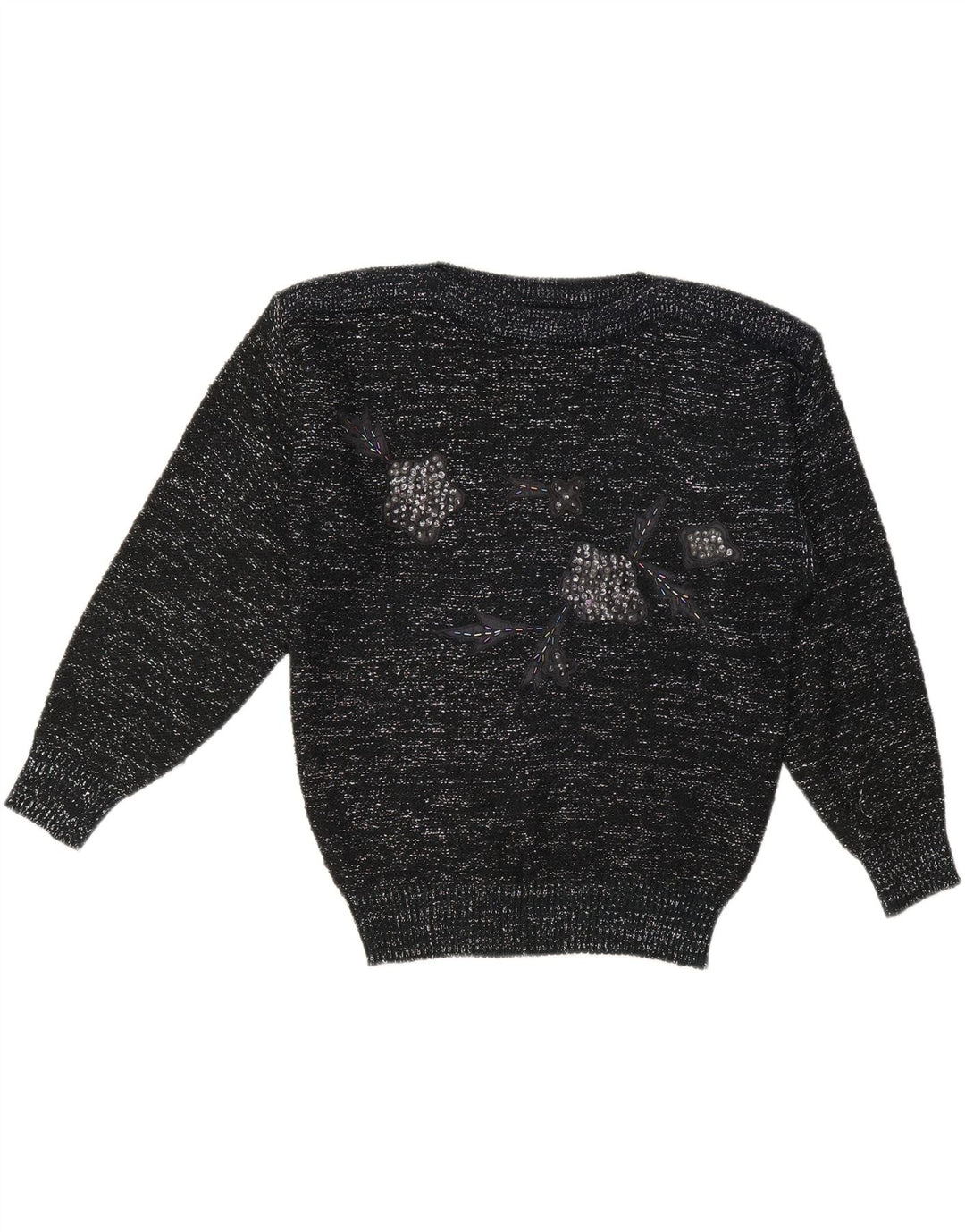 C & A Damen-Pullover mit U-Boot-Ausschnitt, EU 40, Mittelschwarz geflecktes Acryl