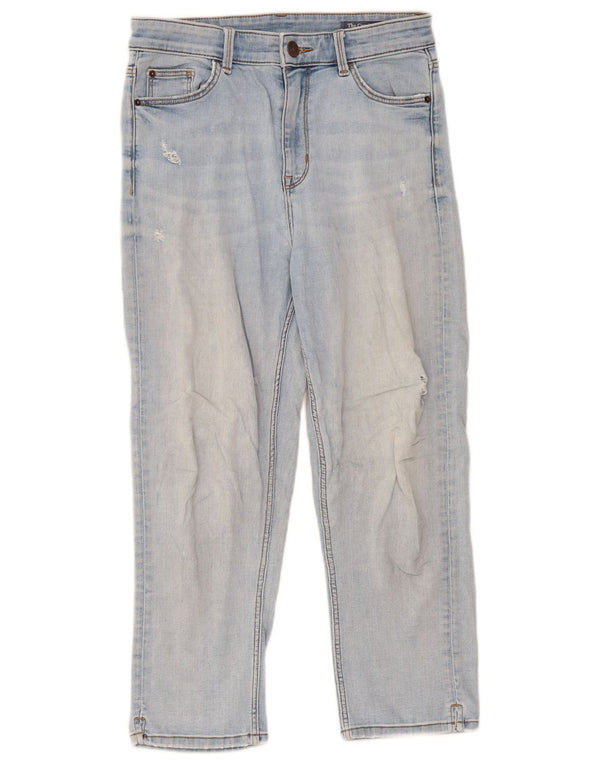 Marks & Spencer Damen The Carrie Cropped Jeans UK 10 Small W28 L22 Blau