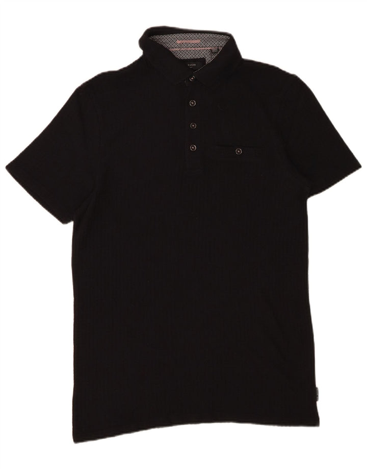 TED BAKER Mens Polo Shirt Size 3 Medium Black