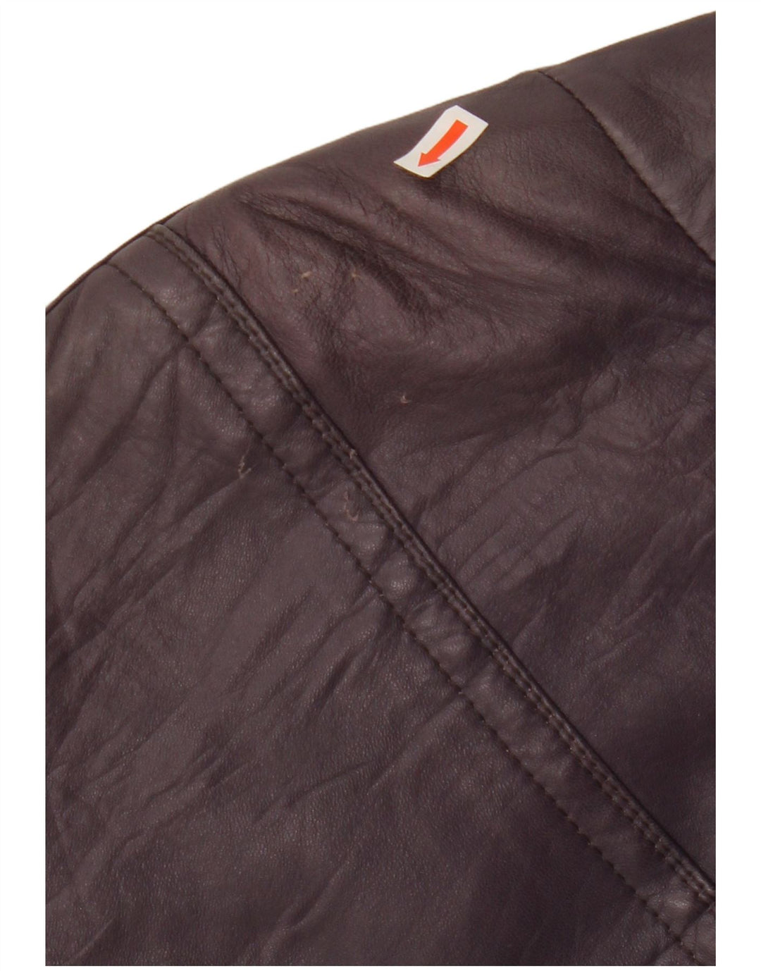 VINTAGE Damen Ledermantel EU 48 2XL Lila Leder