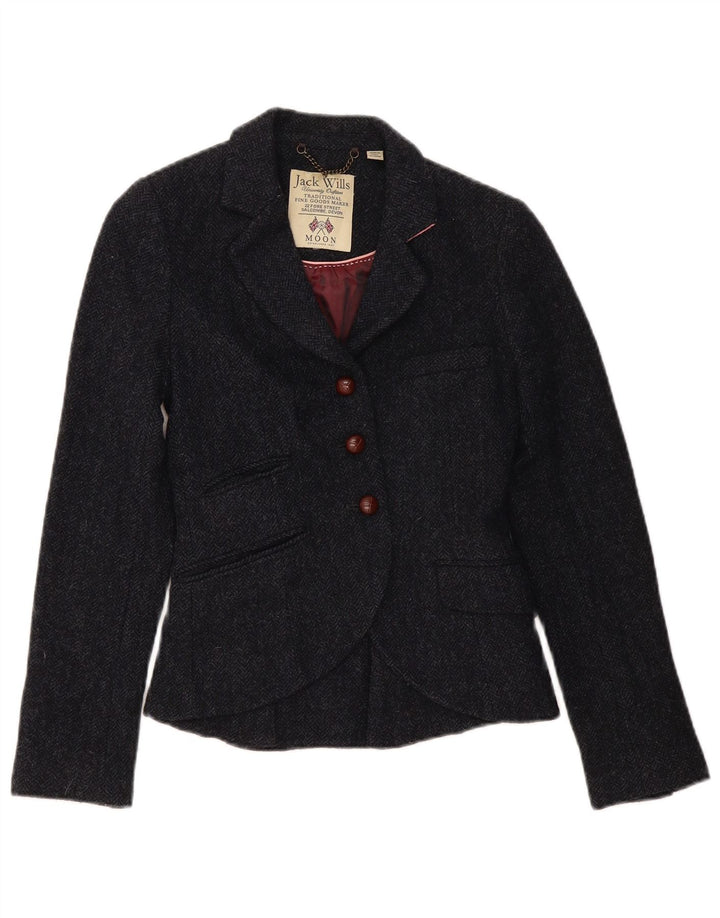 Jack Wills Mädchen-Blazer mit 3 Knöpfen, 11–12 Jahre, graue Wolle