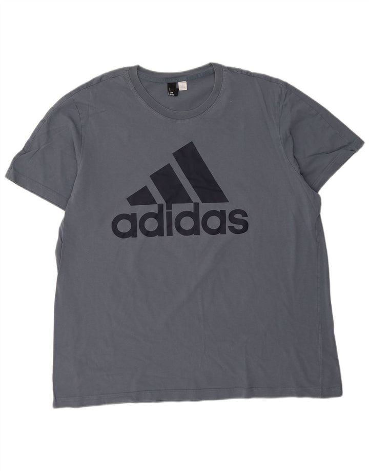 Adidas Herren Grafik T-Shirt Top 2XL Marineblau