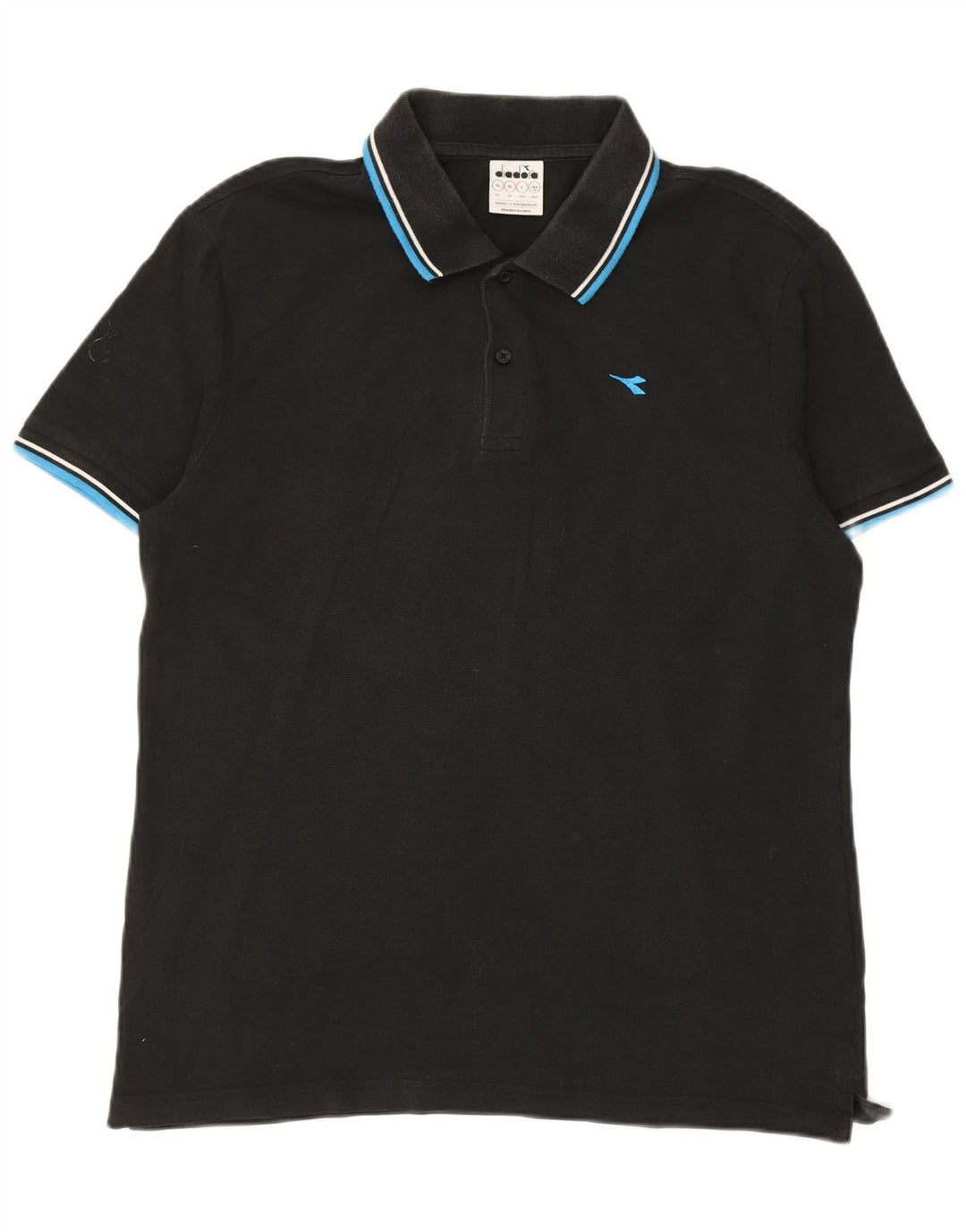 DIADORA Herren Poloshirt XL Schwarz Baumwolle
