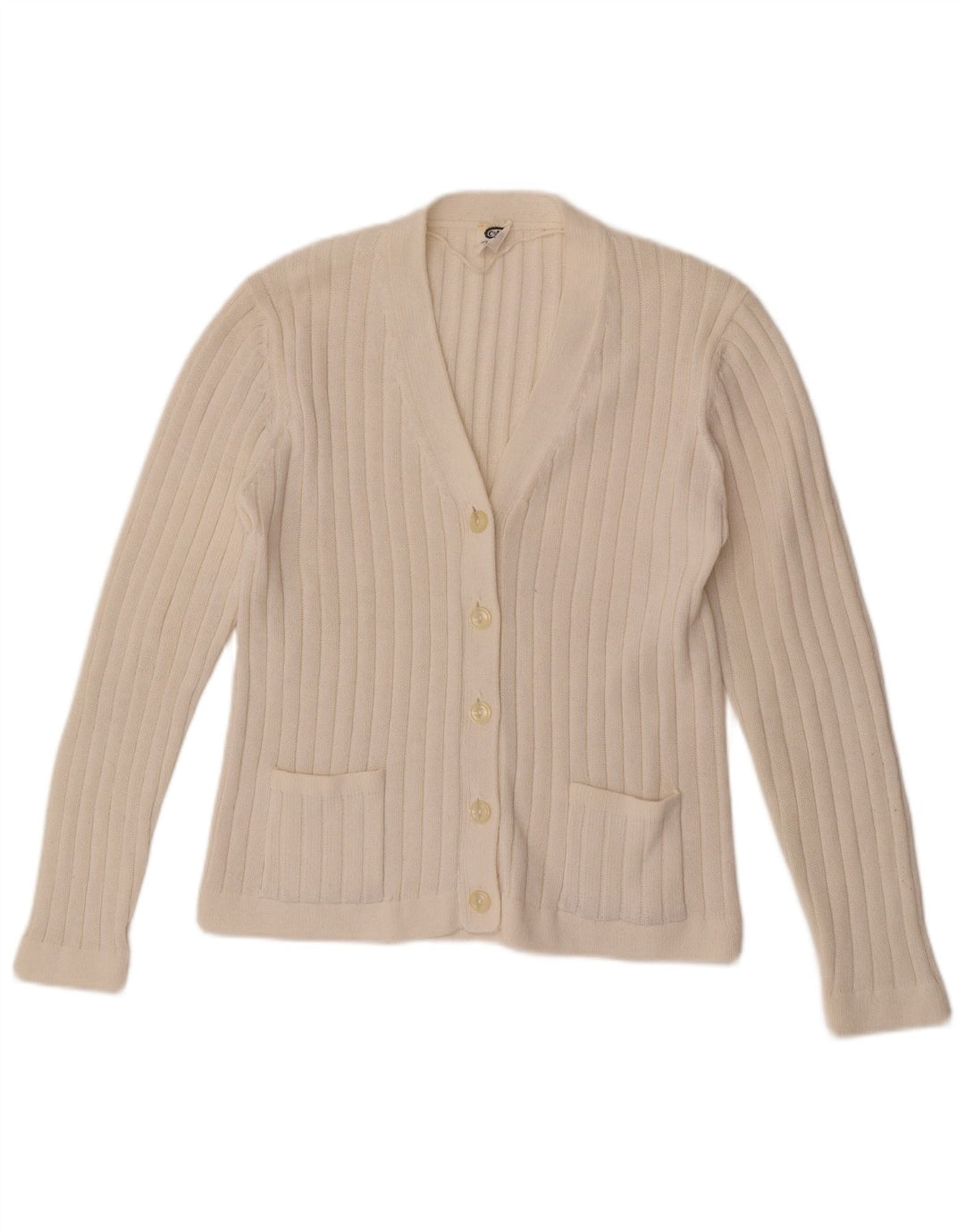 C & A Damen-Cardigan-Pullover EU 48 2XL Weiß Acryl