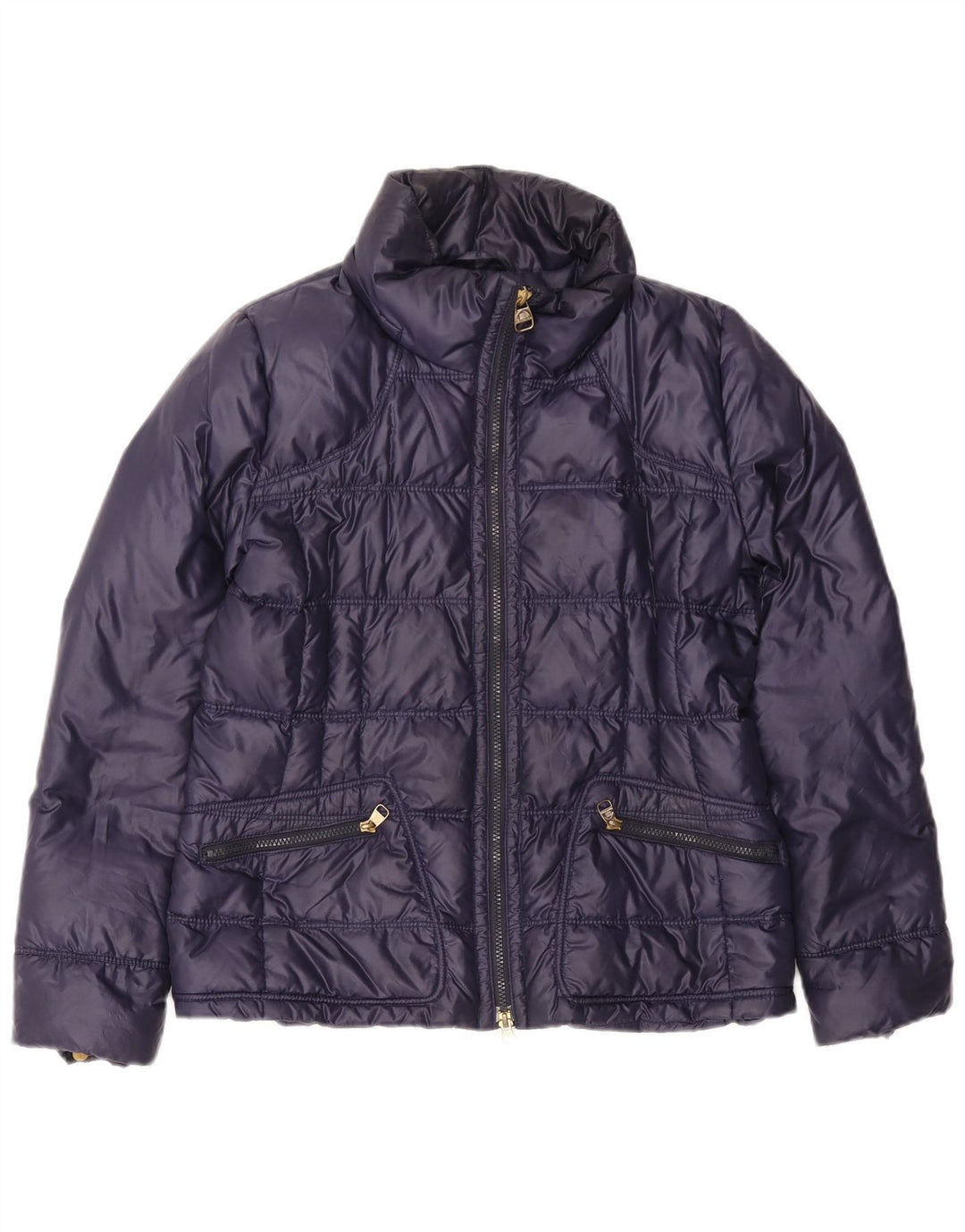Henry Cottons Damen Wattierte Jacke IT 44 Medium Navy Blue Polyamid