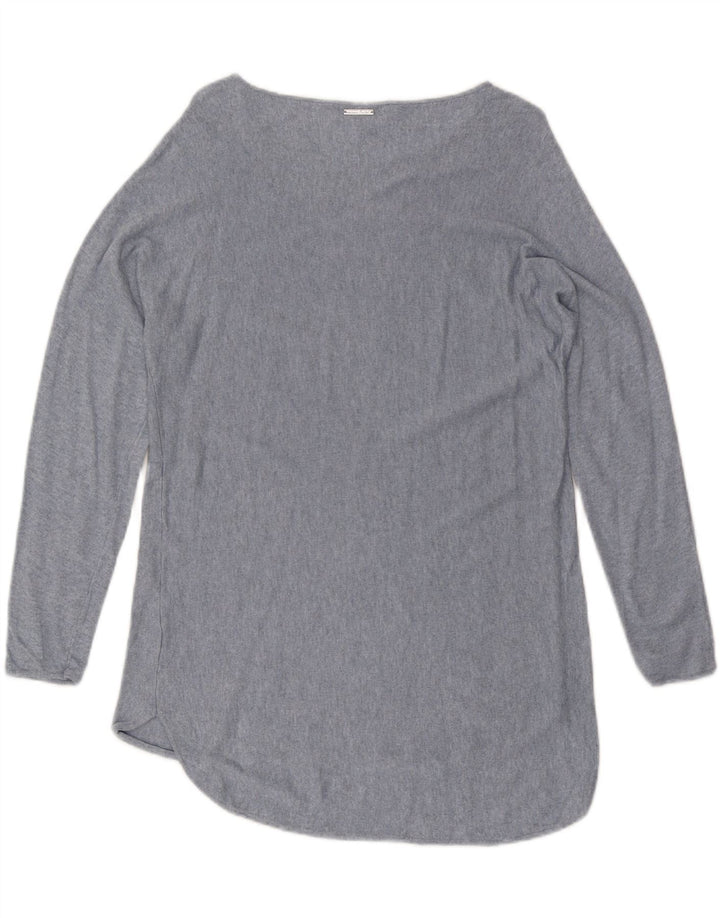 MICHAEL KORS Damen Pullover mit U-Boot-Ausschnitt, UK 14, Mittelblau
