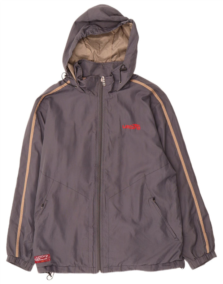 Umbro Herren-Regenjacke mit Kapuze, UK 36, Größe S, grau, Polyester