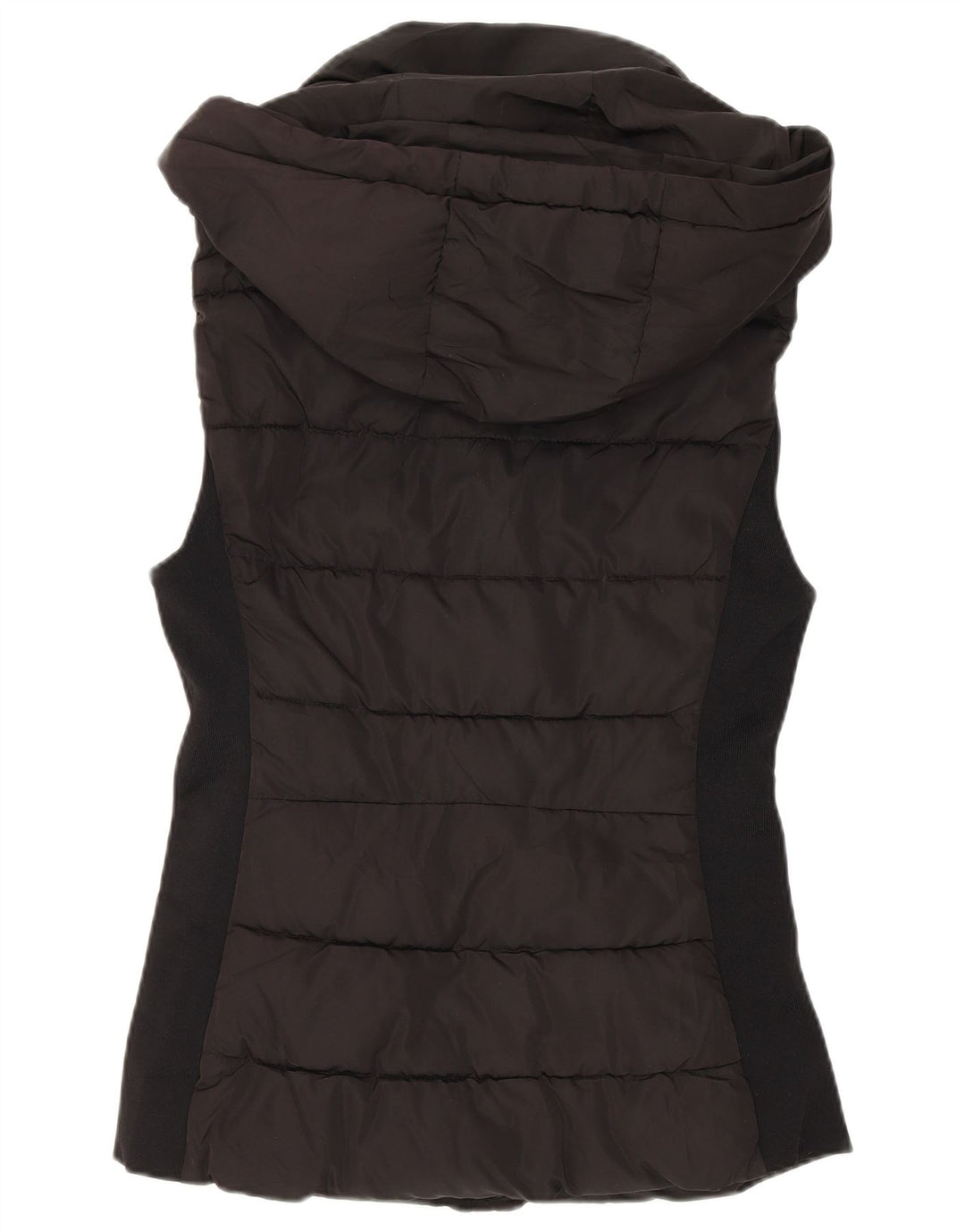 Zara Damen-Weste mit Kapuze, gepolstert, UK 10, Größe S, Schwarz, Polyester