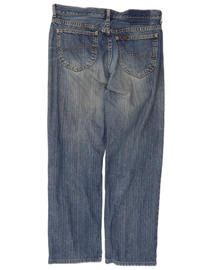 Lee Herren Seattle Straight Jeans W34 L27 Blaue Baumwolle