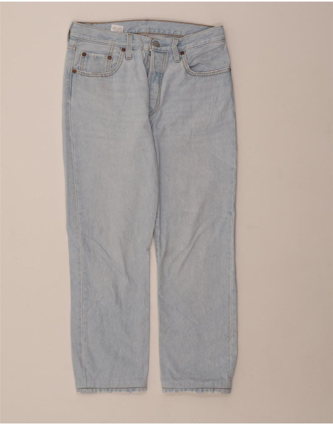 LEVI'S Womens 501 Straight Jeans W28 L25 Blue Cotton Classic