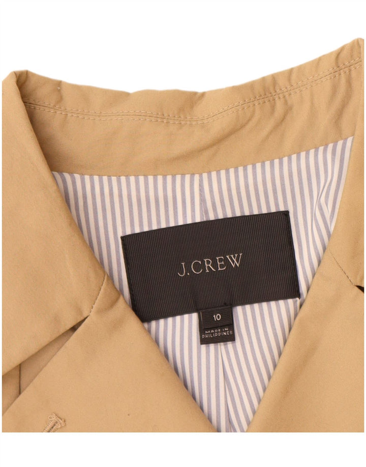 J. Crew Damen Pea Coat US 10 Large Beige Baumwolle