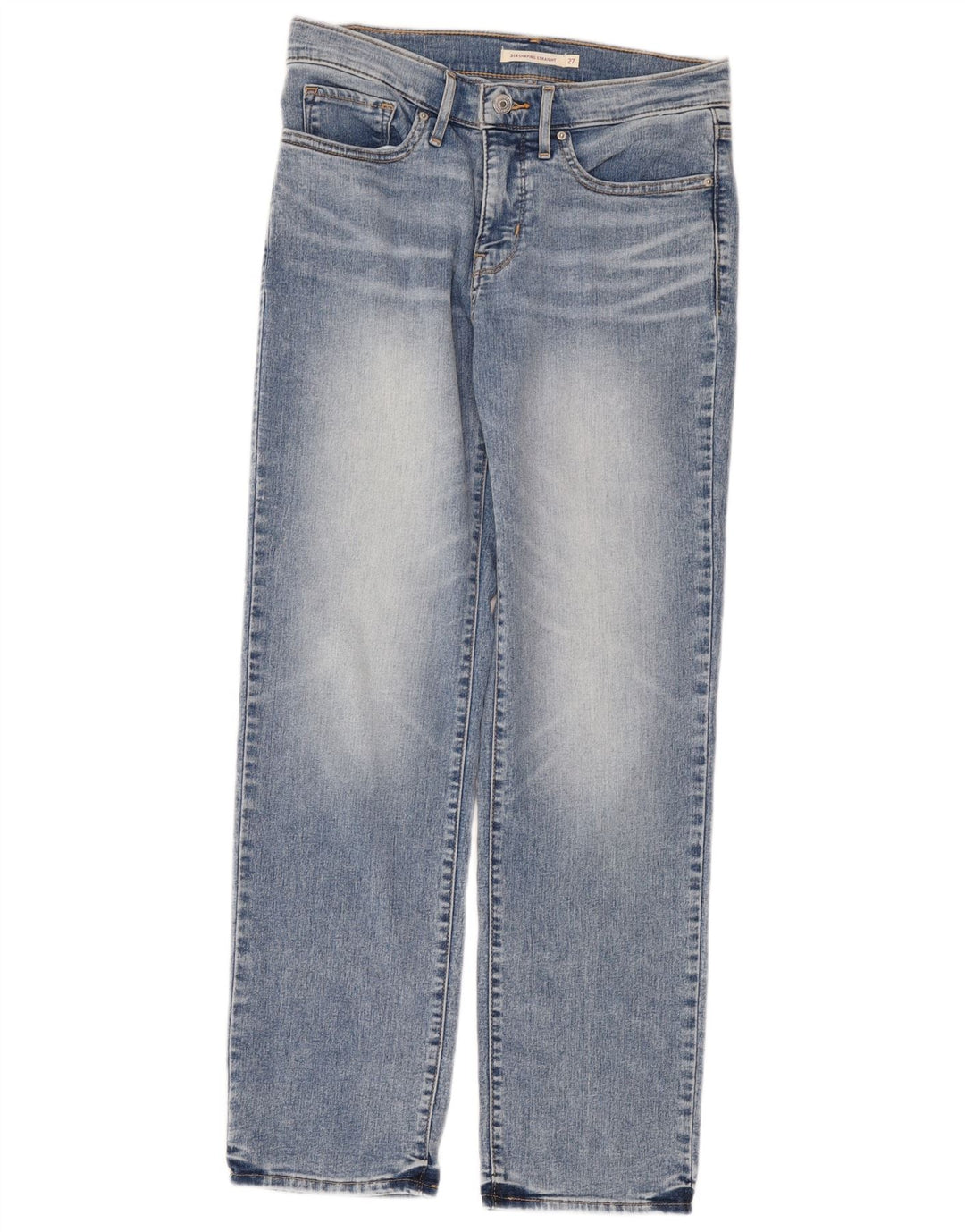 Levi's Damen 314 Shaping Straight Jeans W27 L30 Blaue Baumwolle