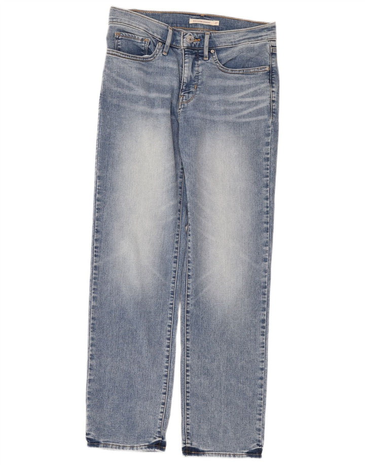 Levi's Damen 314 Shaping Straight Jeans W27 L30 Blaue Baumwolle