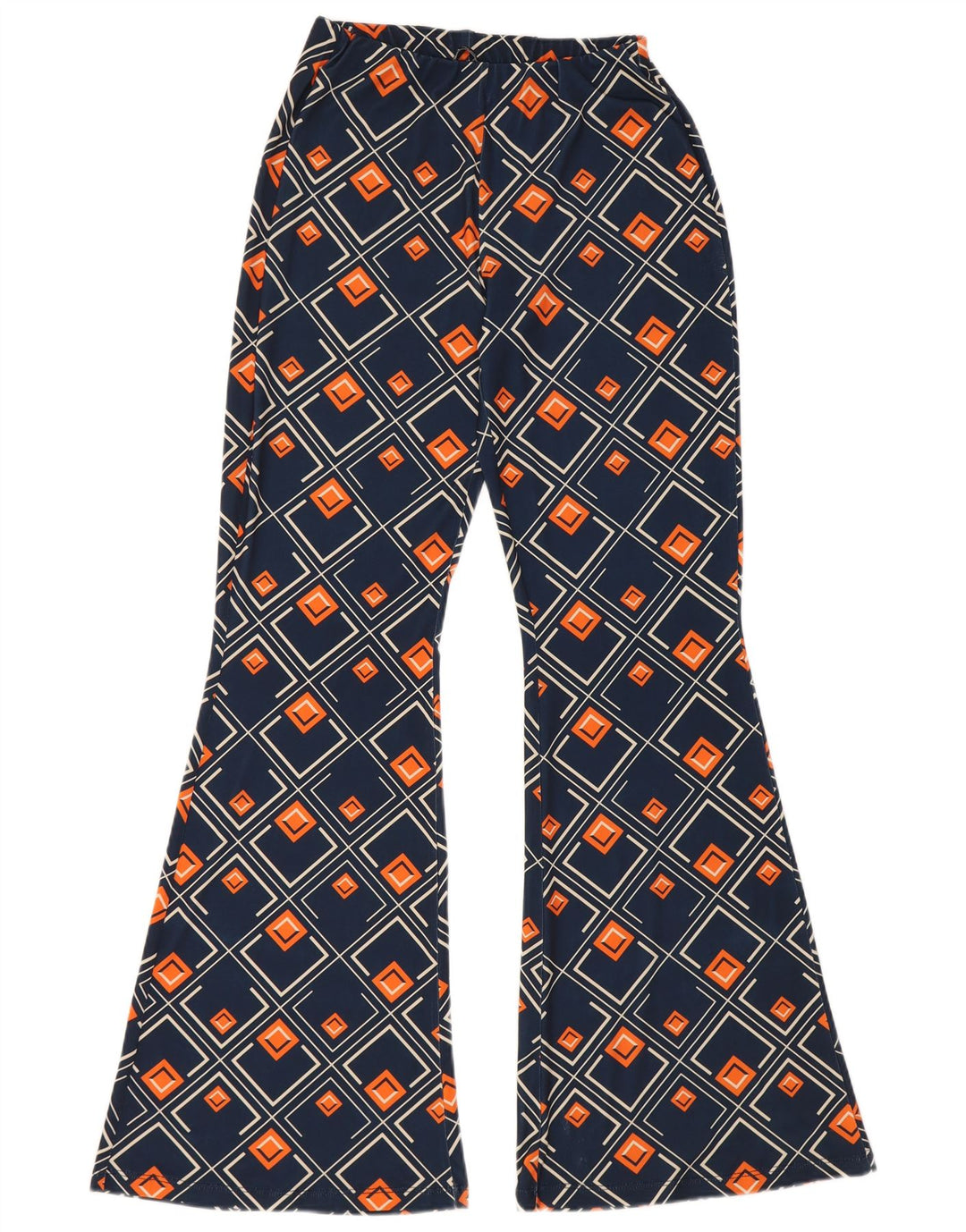 Zara Damen-Schlaghose, mittelgroß, W28, L32, Marineblau, geometrisch