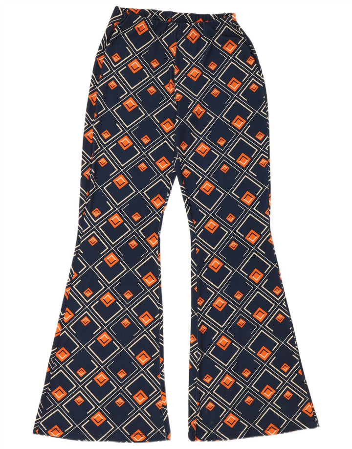 Zara Damen-Schlaghose, mittelgroß, W28, L32, Marineblau, geometrisch