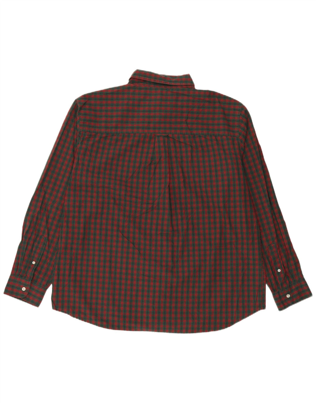 Chaps Herrenhemd 2XL grün kariert Baumwolle